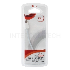 Переходник Cablexpert Переходник USB, USB Type-C/Jack3.5F, пакет (CCA-UC3.5F-01-W)