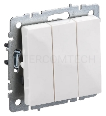 Выключатель 3-кл. СП BRITE ВС10-3-0-БрБ 10А бел. IEK BR-V30-0-10-K01