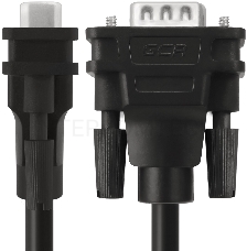 Кабель Greenconnect SVGA 3.0m чёрный, ферритовые кольца, OD8.0mm, 15M / 15M Premium, 28/28 AWG, двойной экран, GCR-50563