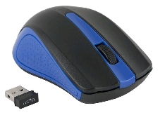 Мышь Oklick 485MW черный/синий оптическая (1200dpi) беспроводная USB (2but)