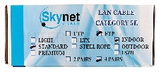 Кабель SkyNet Standart FTP indoor 4x2x0,48, медный, FLUKE TEST, кат.5e, однож., 100 м, box, серый