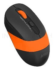 Мышь A4Tech Fstyler FG10S черный/оранжевый оптическая (2000dpi) silent беспроводная USB (4but)