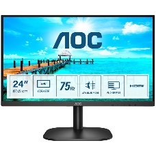 Монитор 23.8 AOC 24B2XHM2 Black (VA, 1920x1080, 75Hz, 4 ms, 178°/178°, 250 cd/m, 20M:1, +HDMI)