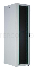 Шкаф коммутационный Lande Dynamic Basic (LN-DB42U6080-LG-BAAA) напольный 42U 600x800мм пер.дв.стекл задн.дв.стал.лист направл.под закл.гайки 600кг серый 82кг IP20 сталь