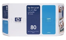 Картридж струйный HP №80 C4846A голубой для HP DJ 1050/1055