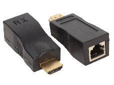 Удлинитель HDMI extender Orient VE042, до 30 м по витой паре, FHD 1080p/3D (Ultra HD 4K до 5-6 м), HDCP, подключается 1 кабель UTP Cat5e/6, не требует