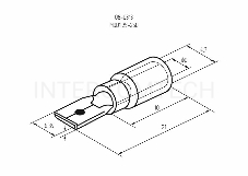 Клеммы,сжим REXANT (08-0313)  КЛЕММА ПЛОСКАЯ изолированная (КПИ штекер - 6.3мм)  0.5-1.5мм  (MDD1.25-250, VM1.25-250)   (100 шт. в уп.)