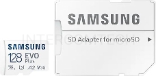 Флеш карта microSDXC 128Gb Class10 Samsung MB-MC128KA/RU/EU EVO PLUS + adapter