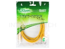 Патч-корд литой Aopen/Qust UTP кат.5е 2м желтый