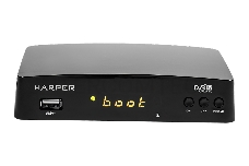 Цифровой телевизионный DVB-T2 ресивер HARPER HDT2-1511 Черный, Full HD, DVB-T, DVB-T2, поддержка внешних жестких дисков