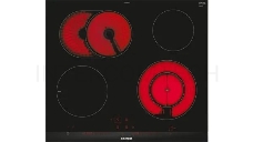 Варочная панель SIEMENS ET675LNV1M iQ300 Встраиваемая электрическая 45x602x520 4 зоны готовки 17 уровней мощности lightSlider HomeConnect FryingSensor
