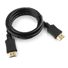 Кабель HDMI Gembird/Cablexpert , 1м, v1.4, 19M/19M, серия Light, черный, позол.разъемы, экран (CC-HDMI4L-1M)