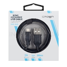 Кабель Crown USB - Lightning CMCU-3018L black