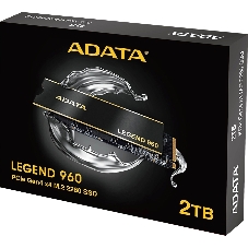 Накопитель SSD  ADATA M.2 2280 2TB ADATA LEGEND 960 [ALEG-960-2TCS] PCIe Gen4x4 with NVMe, 7400/6800, IOPS 750/630K, MTBF 2M, 3D NAND, 1560TBW, 0,43DWPD, Heat Sink, SMI SM2264, Work with PS5, RTL