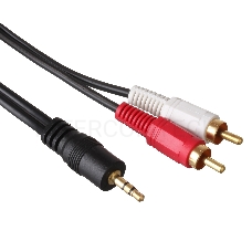 Кабель аудио (3.5mm Jack M -  2xRCA M)  2м Exegate, позолоченные разъемы