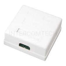 Розетка компьютерная 2-м ОП RJ45 CAT.5E бел. Rexant 03-0151