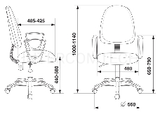 Кресло Бюрократ CH-1300N/3C18 бордовый Престиж+ 3C18