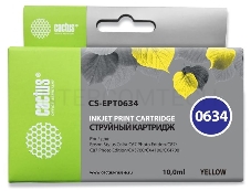 Картридж струйный Cactus CS-EPT0634 желтый для Epson Stylus C67 Series/ C87 Series/ CX3700 (10ml)