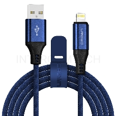 Кабель Crown USB - Lightning CMCU-3103L blue