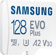 Флеш карта microSDXC 128Gb Class10 Samsung MB-MC128KA/RU/EU EVO PLUS + adapter