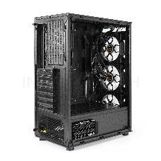 Корпус Miditower ExeGate i3 BASE-NPX700 (ATX, БП 700NPX с вент. 12 см, с окном, 1*USB+1*USB3.0, аудио, 4 вент. 12см с RGB подсветкой)