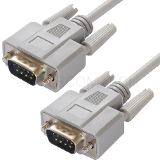 Кабель Greenconnect COM RS-232 порта соединительный 10m GCR-DB9CM2M-10m, 9M / 9M Premium, серый, пластиковый пакет