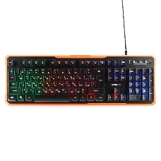 Клавиатура игровая 	Гарнизон GK-320G черный USB, подсветка, код 