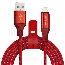 Кабель Crown USB - Lightning CMCU-3103L red