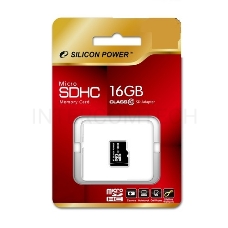 Флеш карта microSD 16Gb Class10 Silicon Power SP016GBSTH010V10