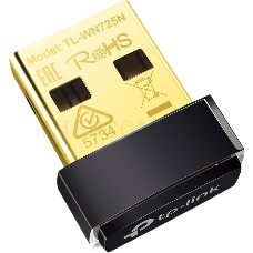 Сетевой адаптер TP-Link SOHO  TL-WN725N Беспроводной USB Нано адаптер 150 Мбит/с стандарта N c кнопкой QSS(Realtec)
