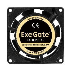 Вентилятор 220В ExeGate EX288996RUS EX08025SAL (80x80x25 мм, Sleeve bearing (подшипник скольжения), подводящий провод 30 см, 2500RPM, 31dBA)