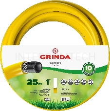 Поливочный шланг GRINDA COMFORT 1, 25 м, 20 атм, трёхслойный , армированный