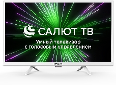 Телевизор LED Hyundai 24 H-LED24BS5102 Салют ТВ Slim Design белый HD 60Hz DVB-T DVB-T2 DVB-C DVB-S DVB-S2 USB WiFi Smart TV