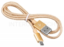 Кабель USB2.0 Buro Reversible Braided USB A (m)/micro USB B (m) 1м (BHP MICROUSB 1M BRAIDED)