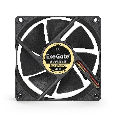 Вентилятор ExeGate ExtraPower EP08025S2P, 80x80x25 мм, подшипник скольжения, 2pin, 2200RPM, 23dBA