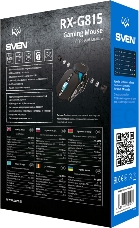 Игровая мышь SVEN RX-G815 (6+1кл. 500-8000 DPI. ПО. SoftTouch. RGB-подсветка. игров. упак) Игровая мышь SVEN RX-G815 (6+1кл. 500-8000 DPI. ПО. SoftTouch. RGB-подсветка. игров. упак)