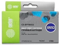 Картридж струйный Cactus CS-EPT0552 голубой для Epson Stylus RX520/Stylus Photo R240 (10ml)