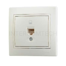 Розетка компьютерная 1-м СП Мира RJ45 крем/крем Lezard 701-0303-139