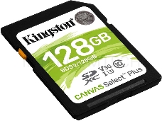 Флеш карта SDHC 128Gb Class10 Kingston <SDS2/128GB>, Canvas Select 100R CL10 UHS-I