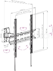 Кронштейн для телевизора Arm Media LCD-413 черный 26-55 макс.35кг настенный поворот и наклон