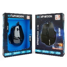 Мышь игровая Гарнизон GM-740G, Альтаир, код Survarium, USB, чип Х3, черн., софт тач, 2400 DPI, 6 кн.+колесо-кнопка