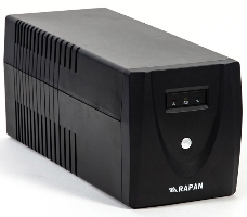 Источник питания RAPAN-UPS 1000 220В 1000ВА/600Вт меандр с АКБ 2х7Ач интерактивный RAPAN-UPS 1000 power supply 220V 1000VA / 600W meander with battery 2x7Ah interactive