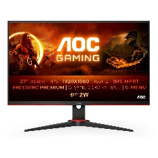 Монитор LCD 27 16:9 1920х1080(FHD) IPS, nonGLARE, 250cd/m2, H178°/V178°, 1000:1, 80M:1, 16,7 миллионов цветов, 1ms, VGA, 2xHDMI, DP, Tilt, Swivel, Speakers, Curved, 2Y, Black-Red