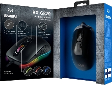 Игровая мышь SVEN RX-G820 (6+1кл. 200-4800 DPI. ПО. SoftTouch. RGB-подсветка. игров. упак) Игровая мышь SVEN RX-G820 (6+1кл. 200-4800 DPI. ПО. SoftTouch. RGB-подсветка. игров. упак)