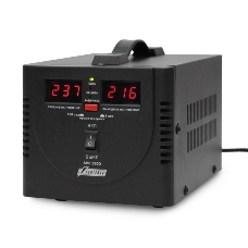Стабилизатор напряжения Powerman AVS 500D Black (500ВА, 5А, КПД 98%, циф. индикация вх./вых. напряж.)
