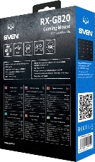 Игровая мышь SVEN RX-G820 (6+1кл. 200-4800 DPI. ПО. SoftTouch. RGB-подсветка. игров. упак) Игровая мышь SVEN RX-G820 (6+1кл. 200-4800 DPI. ПО. SoftTouch. RGB-подсветка. игров. упак)