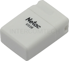 Флеш Диск Netac U116 64Gb <NT03U116N-064G-20WH>, USB2.0, миниатюрная пластиковая белая