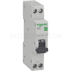 Диф. автомат SCHNEIDER ELECTRIC EZ9D63616  выключатель автоматический диф. тока 1p+n c 16а 10ма 4.5