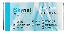 Кабель SkyNet Standart UTP indoor 4x2x0,48, медный, FLUKE TEST, кат.5e, однож., 100 м, box, серый