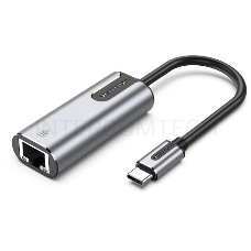 Адаптер Vention USB-C to Gigabit Ethernet Adapter 0.15M Gray Aluminum Alloy Type